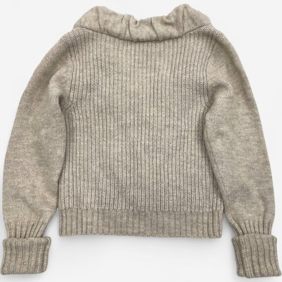 Robert Rodriguez Women's Wool Alpaca Oatmeal Beige Ruffle Cardigan Sweater Small - Picture 12 of 12